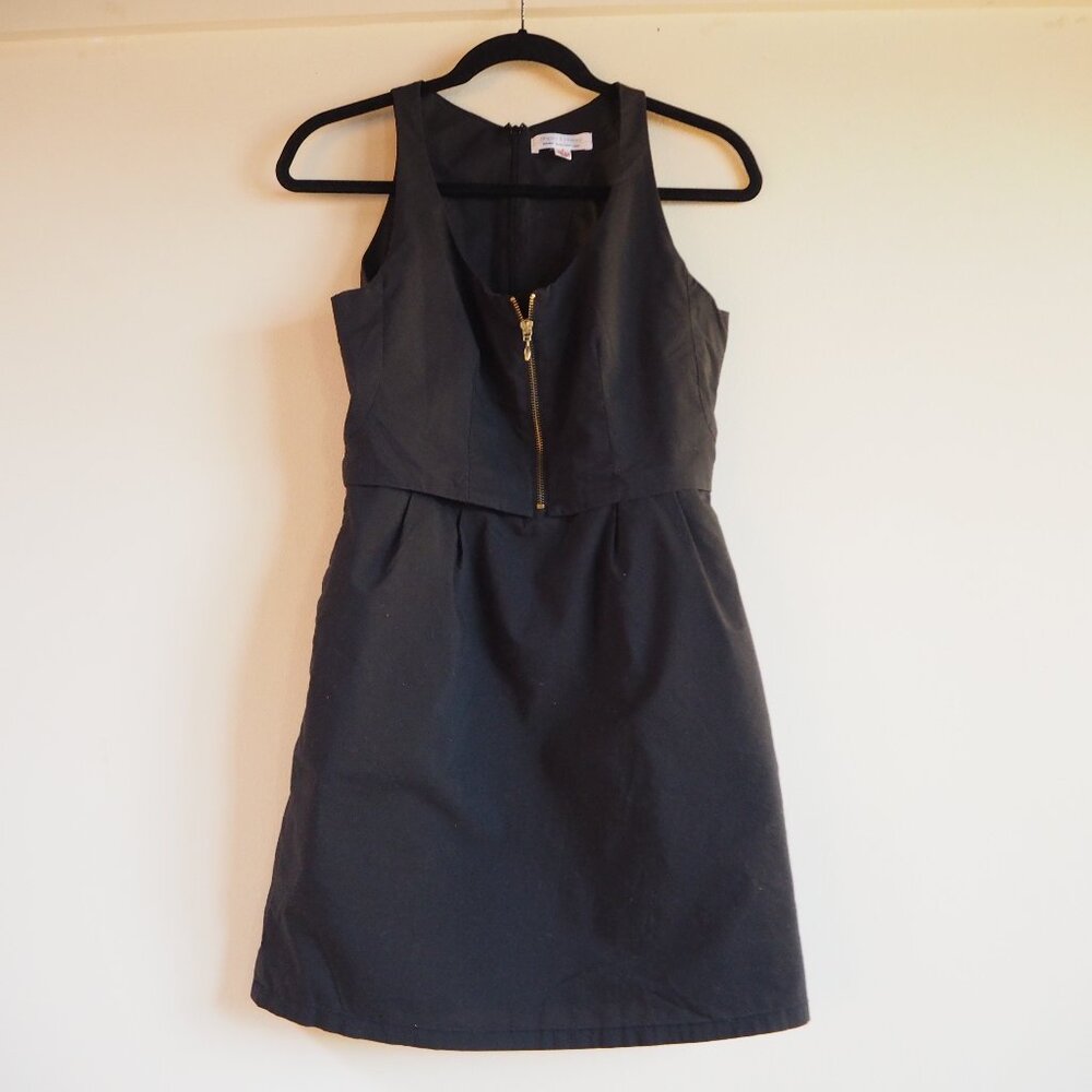 Shipley & Halmos Uniqlo Black Sleeveless Dress with Zippers - Sz S